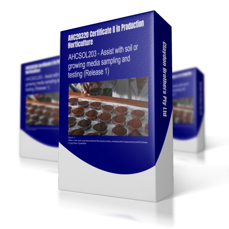 AHCSOL203 - Assist with soil or growing media sampling and testing (Release 1)