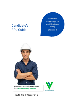 BSB41419 Certificate IV WHS RPL Kit Candidates Guide