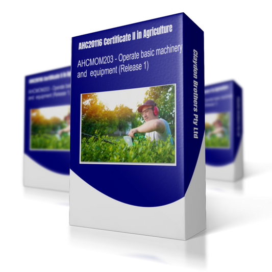 Learning Guides and Assessment - AHCMOM203