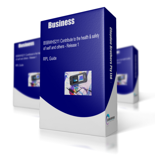 SBWHS211 Contribute to the health & safety  of self and others Release 1 RPL Guide